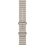 Quse Ocean Loop Silikon Kordon, Apple Watch Series SE/11/10/9/8/7/6/5/4/3 ile Uyumlu, 49mm/46mm/45mm/44mm, Yıldız Işığı - Starlight - 46Mm - 45Mm - 44Mm - (Series 1-3 42Mm)