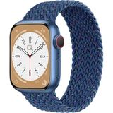 Quse Solo Loop Örgü Kordon, Apple Watch Series SE/11/10/9/8/7/6/5/4/3 Uyumlu 42mm-41mm-40mm-38mm, Medium, Blue Unity - Estoril Blue
