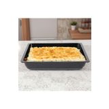 qussine Emaye Yanmaz Yapışmaz Fırın Tepsisi Emaye Kare 33,5cm X 37cm Siyah Tepsi