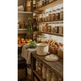 Qussine Emaye Yoğurt Tenceresi Emaye Bakraç 14 cm 1,6 lt Krem