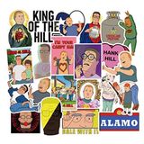QUTA King of The Hill Çıkartmaları 50 Adet, Amerikan Çizgi Film TV Serisi, Su Şişesi Telefon Bavul Bisiklet Kaykay, Havalı Kask Tampon Araba Vinil Çıkartma [Tepenin Kralı]