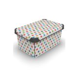 QUTU 10 Lt Stars Yıldızlar 34,5x23x16 Kapaklı Saklama Kutusu Style Box Düzenleyici Dekoratif Kutu