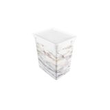 QUTU Beyaz Trashbın Marble 10lt Çöp Kovası