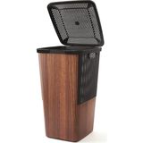 Qutu Çamaşır Sepeti Plastik 55 L Siyah Dikdörtgen Tasarım Montajsız Kullanım İçin Uygun - 61x36x37 cm