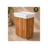 QUTU Q-trash Bın 20 L Wood Light Çöp Kovası