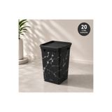 QUTU Sİyah Marble Çöp Kovası 20 l