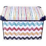 Qutu Style Box Colored Zigzag Oyuncak Saklama Kutusu - 20 Litre