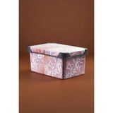 QUTU Style Box Yaban Çiçekleri Desenli 5 L Dekoratif Saklama Kutusu