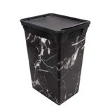 Qutu Trashbin Black Marble 40 L Plastik Çöp Kovası