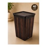 Qutu Trashbin Darkwood 40 L Plastik Çöp Kovası