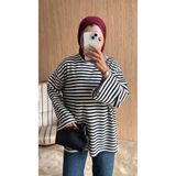 QUWİQ Kadın Çizgili Oversize Tunik