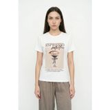 Quzu Baskı Nakış Detaylı Kadın T-Shirt