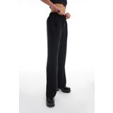 Quzu Beli Lastikli Bol Paça Pantolon Siyah