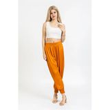 Quzu Beli Lastikli Saten Pantolon, Parlak Kumaş Pantolon, Lastik Detaylı Pantolon