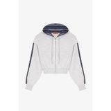 Quzu Kapüşon Garnili Fermuarlı Sweatshirt Karmelanj
