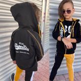 Quzucuk Kids Erkek Çocuk Fermuarlı Spor Günlük Sarı Takım