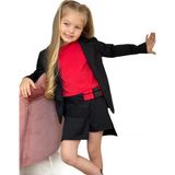 Quzucuk Kids Kız Çocuk Ceketli Kırmızı Şort Etek Takım - 2 - 3 Yaş