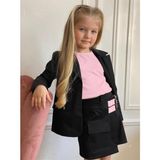 Quzucuk Kids Kız Çocuk Ceketli Pembe Şort Etek Takım - 2 - 3 Yaş