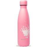 Qwetch QD3381 Sprey Desenli Isı Yalıtımlı 500 ml Pembe Termos