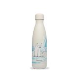 Qwetch QD3464 Kutup Ayısı Desenli Isı Yalıtımlı 500 ml Fildişi Termos