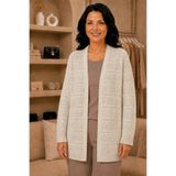 QYA Clothing Kadın Ajurlu Örgü Desenli Uzun Kollu Triko Hırka ( BOY 80 EN 56 )
