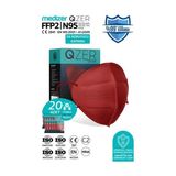 Qzer Bordo Ffp2 N95 Maske 5 Katlı - 20 Adet