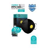Qzer Siyah 5 Katlı Ventilli Ffp2 Nr N95 Maske - 20 Adet