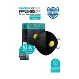 Qzer Siyah 5 Katlı Ventilli Ffp2 Nr N95 Maske - 40 Adet