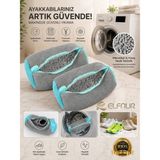 R 1 Adet Orjinal Ithal Ürün Ayakkabı Yıkama Çantası Torba File Özel Makarna Kumaş Makinede Deforme Önleyici Boya Vermez - Gri