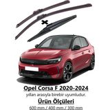 R.B.W. Opel Corsa F 2020-2024 Ön ve Arka Silecek Takımı