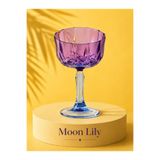 R-EYLA Moon 6’lı Premium Kadeh Seti – Renkli Kristal Cam Ayaklı Bardak