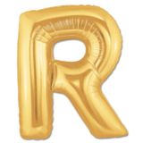 R Harf Gold 40 cm Folyo Balon