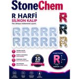 R Harfi Silikon Kalıp 10'lu – Epoksi Reçine Harf Kalıbı, Anahtarlık ve Takı Yapımı - Standart