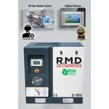 R.M.D KOMPRESÖR 10 Hp Invertörlü Vidalı Hava Kompresörü (Tek Makine) S-10V