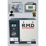R.M.D KOMPRESÖR 15 Hp Vidalı Hava Kompresörü (Tek Makine) I S-15F