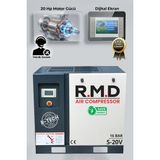 R.M.D KOMPRESÖR 16 Bar 20 Hp Invertörlü Vidalı Hava Kompresör (Tek Makine) S-20V