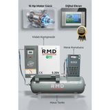 R.M.D KOMPRESÖR 20 Hp 500 Lt Depo Üstü Invertörlü Vidalı Hava Kompresör Seti - S-20V