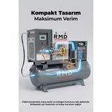 R.M.D KOMPRESÖR 20 Hp 500 Lt Depo Üstü Vidalı Hava Kompresör Seti - S-20F