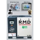 R.M.D KOMPRESÖR 20 Hp Invertörlü Vidalı Hava Kompresörü (Tek Makine) S-20V