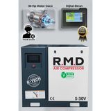 R.M.D KOMPRESÖR 30 Hp Invertörlü Vidalı Hava Kompresörü (Tek Makine) S-30V