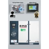 R.M.D KOMPRESÖR 75 Hp Invertörlü Vidalı Hava Kompresörü (Tek Makine) S-75V