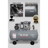 R.M.D KOMPRESÖR Hava Kompresörü Pistonlu 200 Lt 2 Kafa 8 Bar 3 Hp I PA265B