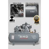 R.M.D KOMPRESÖR Hava Kompresörü Pistonlu 500 Lt 3 Kafa 8 Bar 10 Hp I PA390B