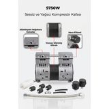 R.M.D KOMPRESÖR Kompresör Kafası Sessiz ve Yağsız -S750W
