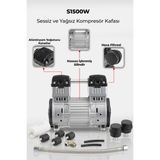 R.M.D KOMPRESÖR Kompresör Kafası Sessiz ve Yağsız - SH1500W