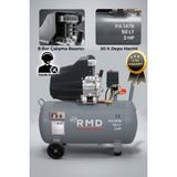 R.M.D KOMPRESÖR Pistonlu Hava Kompresörü 50 Lt 8 Bar 2 Hp I PA147B
