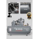 R.M.D KOMPRESÖR Pistonlu Hava Kompresörü 500 Lt 3 Kafa 12 Bar 10 Hp I PA390I12B