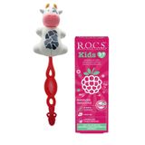 R.O.C.S. 3-7 Yaş Ahududu Smoothıe Ağız Bakım Seti-kids Diş Mcn+kids Diş Frc Kırmızı + Inek Sak. Kabı