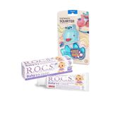 R.O.C.S. Baby 0-3 Yaş Ihlamur Özlü Diş Macunu Ve Diş Macunu Sıkacağı Seti – Mavi
