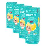 R.O.C.S. Baby 0-3 Yaş Muz Püresi Tadında 4x45 gr Bebek Diş Macunu